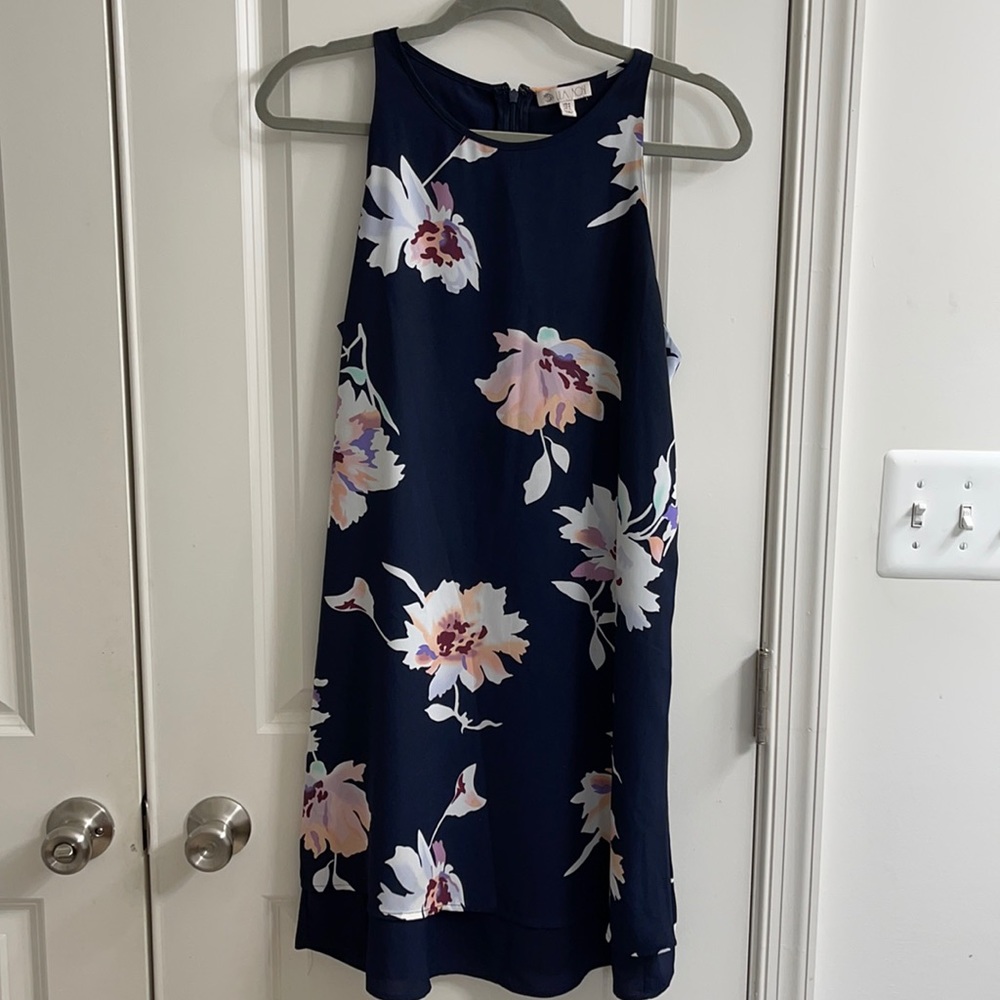 Floral Navy Blue Dress